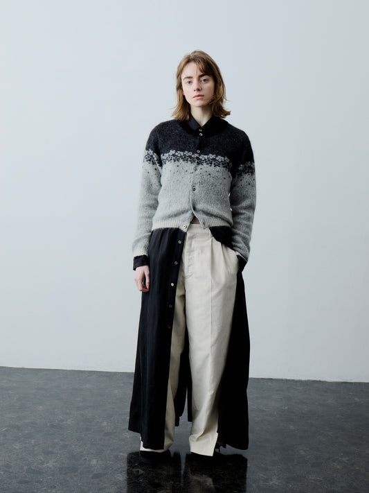 FLOWER FLAKE CARDIGAN/ GREY x GREY