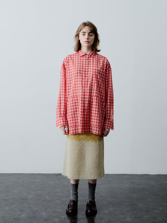 FLOWER FLAKE SKIRT/ YELLOW x SNOW