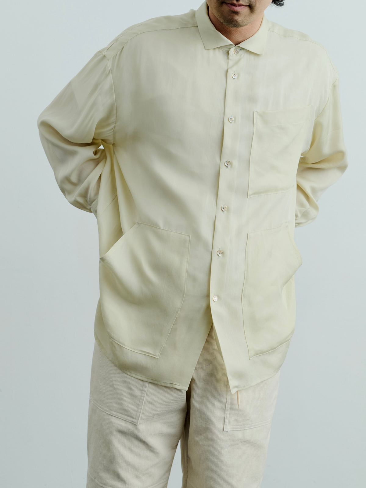 WING SHIRT/ BUTTER CUPRO TWILL