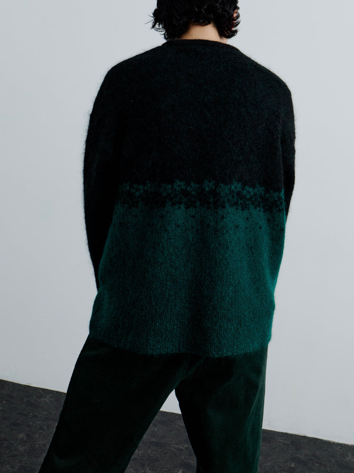 FLOWER FLAKE PULLOVER/ GREY x GREY
