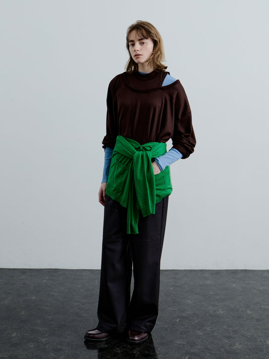 WRAP SWEATER/ BLACK