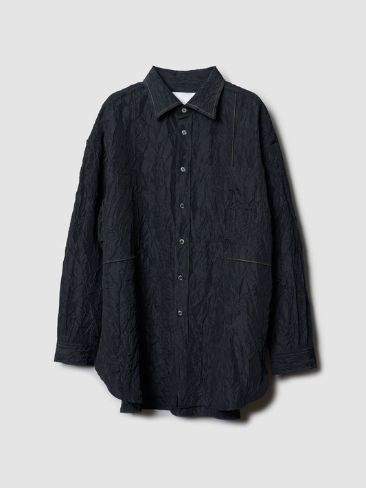 TRAVEL SHIRT/ CRINKLE BLACK