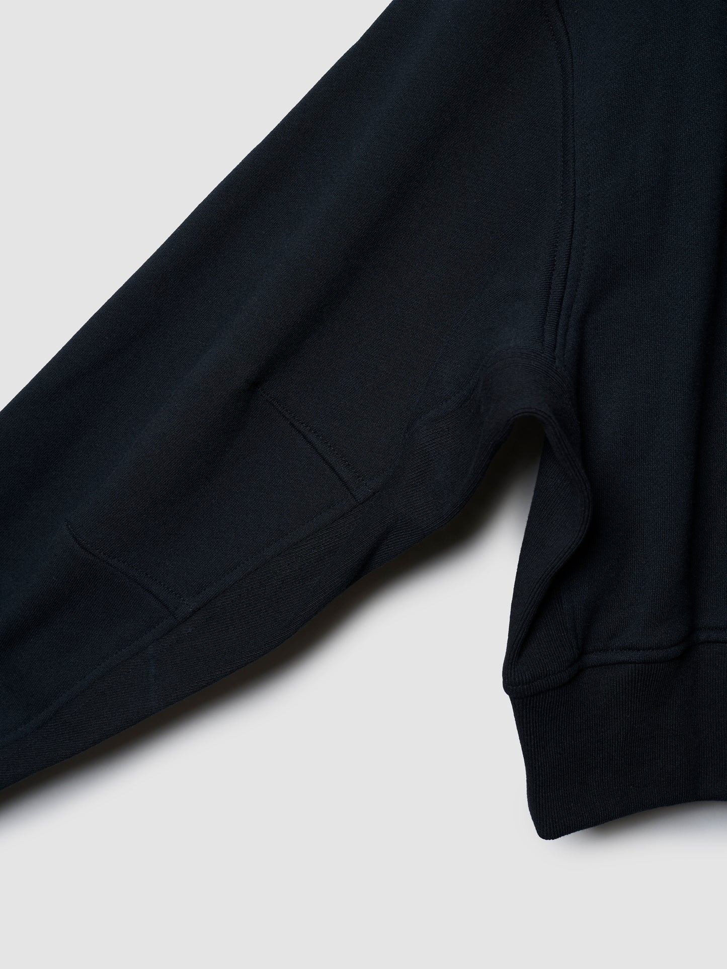 CROPPED SWEAT JACKET/ BLACK