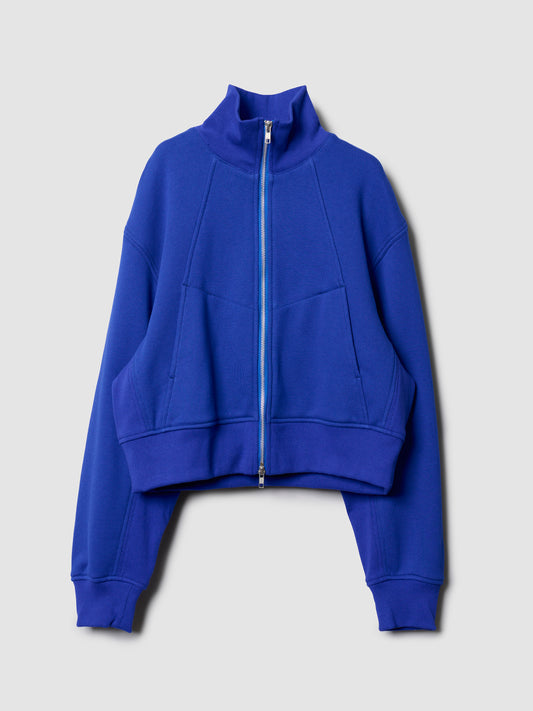 CROPPED SWEAT JACKET/ ROYAL