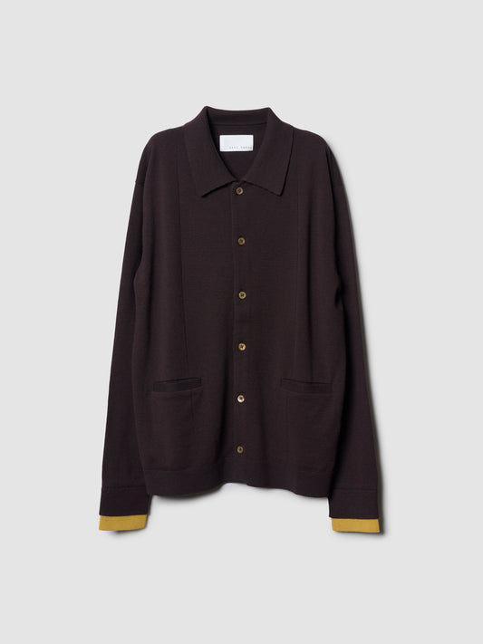 TRAVEL CARDIGAN/ BROWN