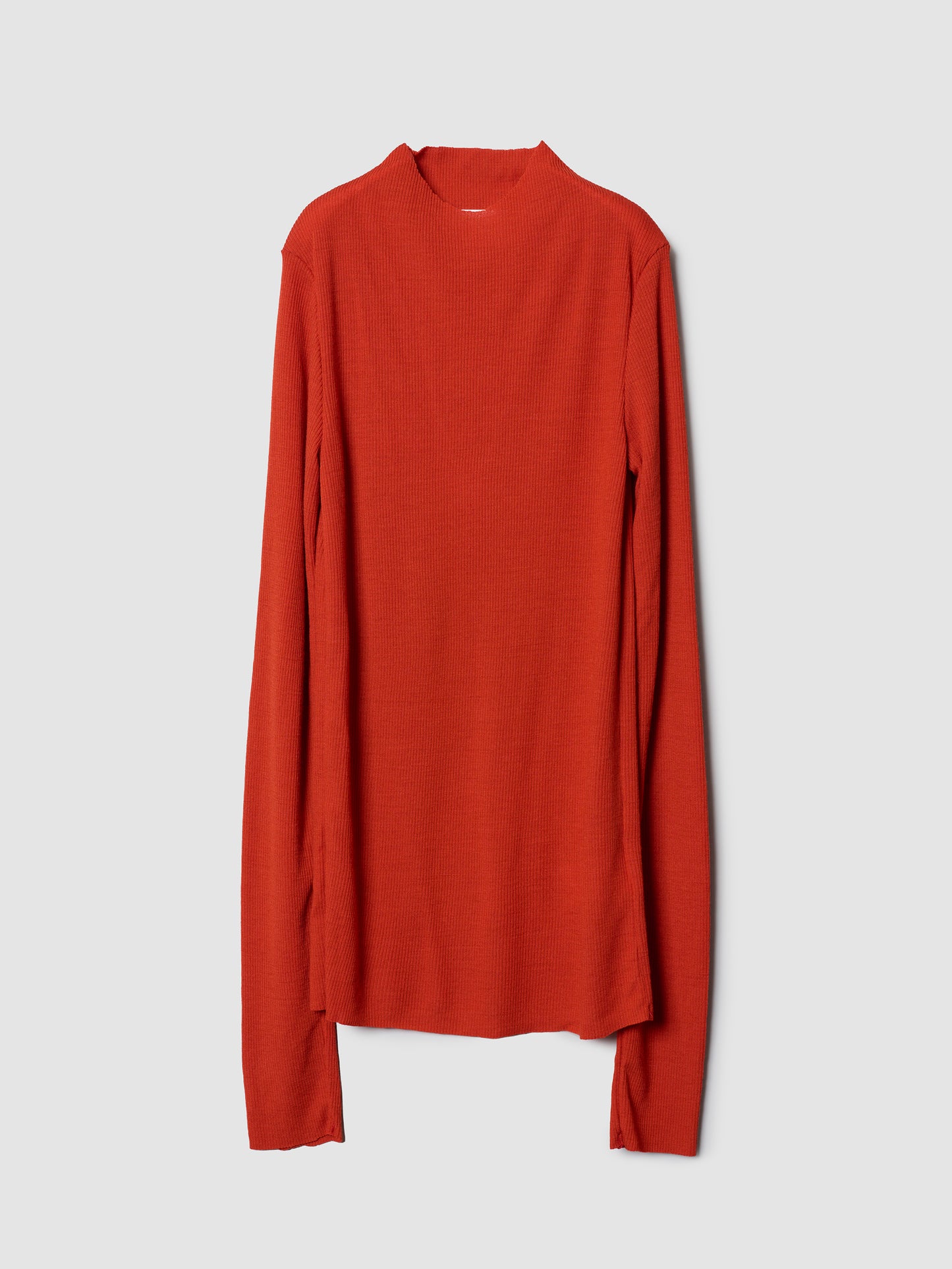 MOCK NECK LONG TEE/ ORANGE