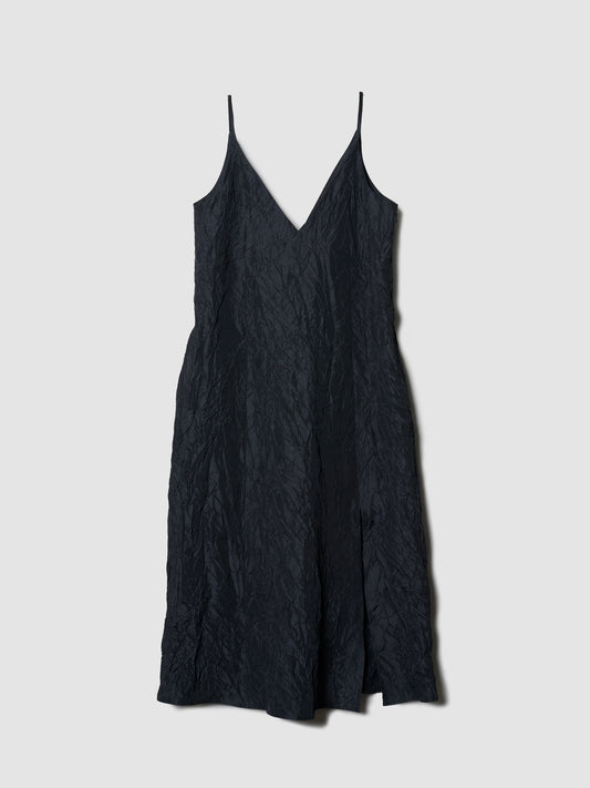 TRAVEL CAMI DRESS/ CRINKLE BLACK