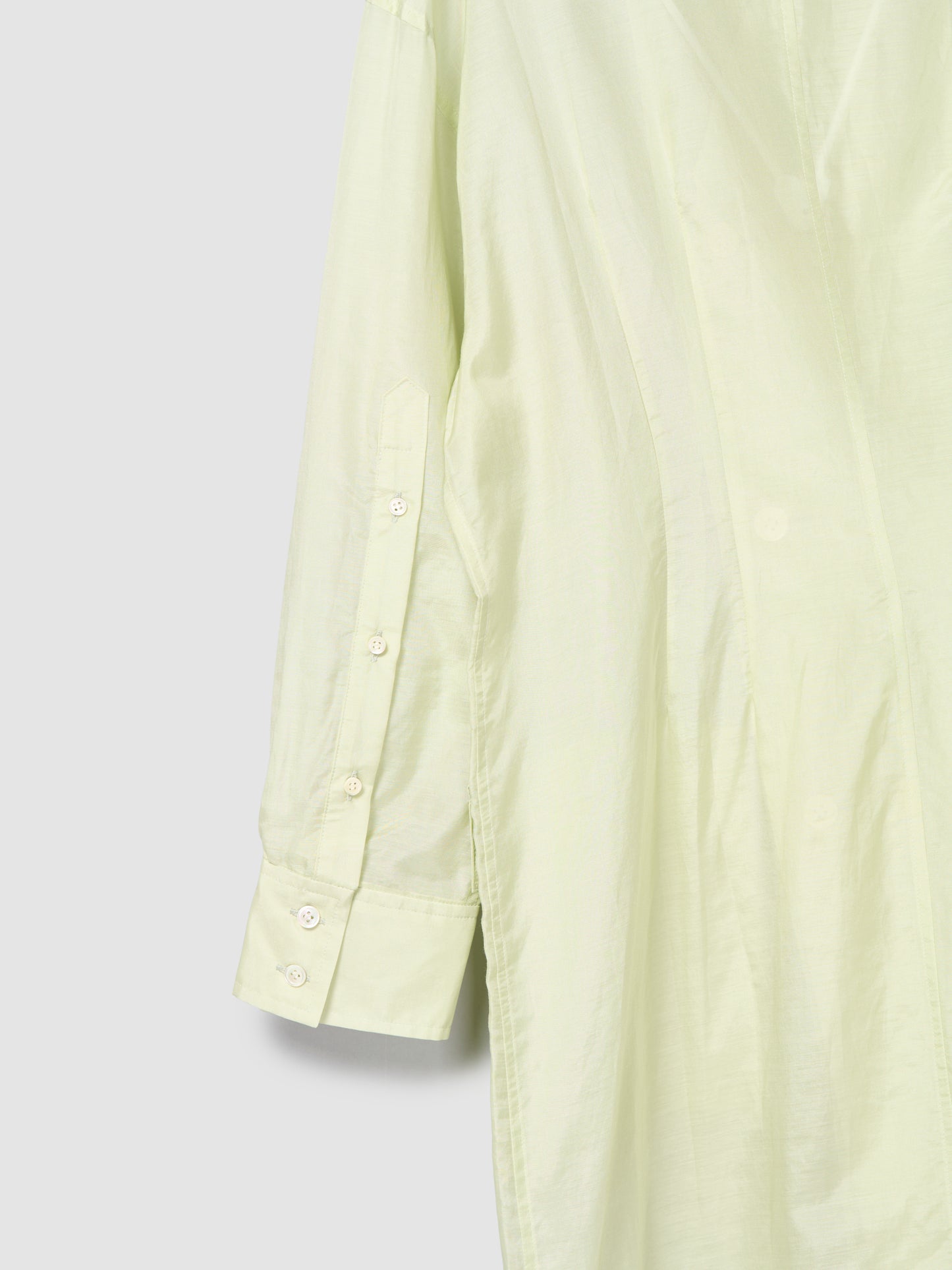 DB SHIRT DRESS/ SHEER GREEN