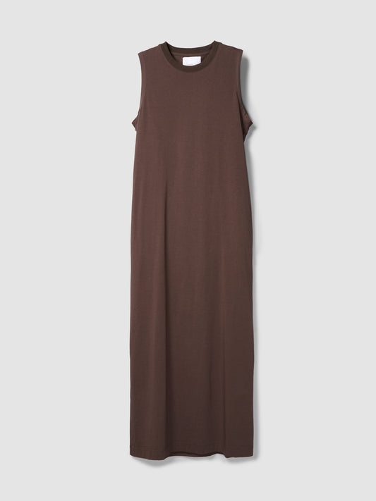 STRAP DRESS/ BROWN