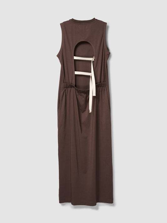 STRAP DRESS/ BROWN