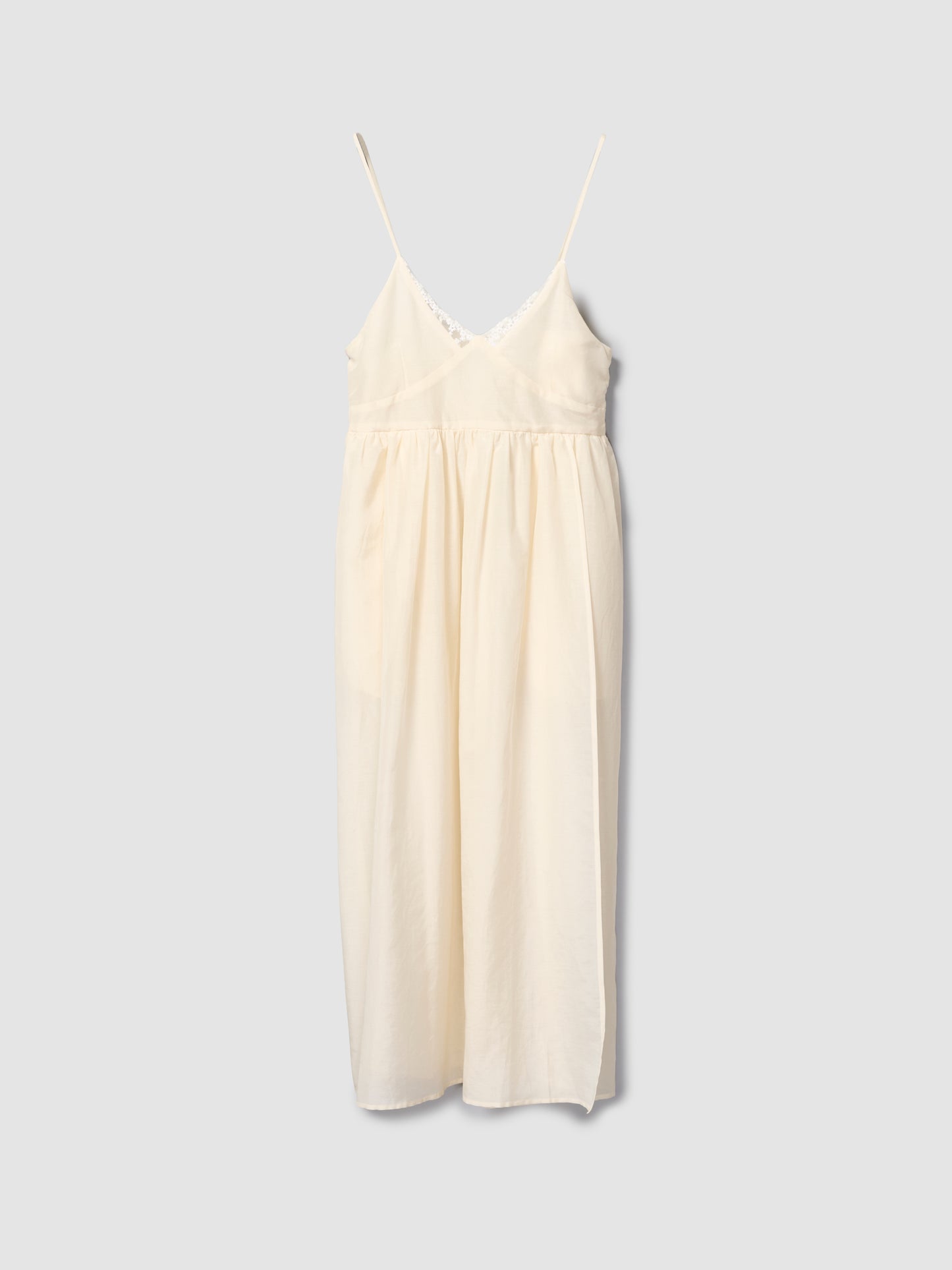 WRAP CAMI DRESS/ SHEER NUDE