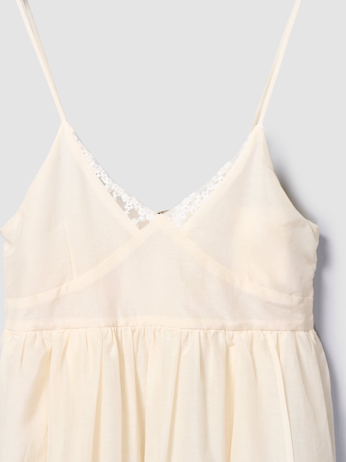 WRAP CAMI DRESS/ SHEER NUDE