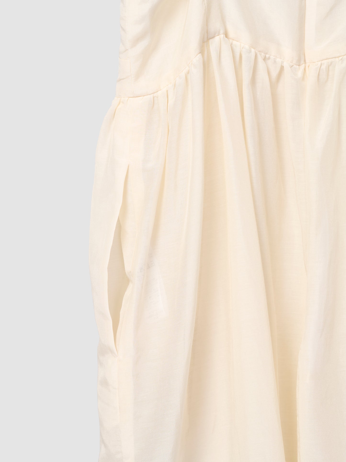WRAP CAMI DRESS/ SHEER NUDE