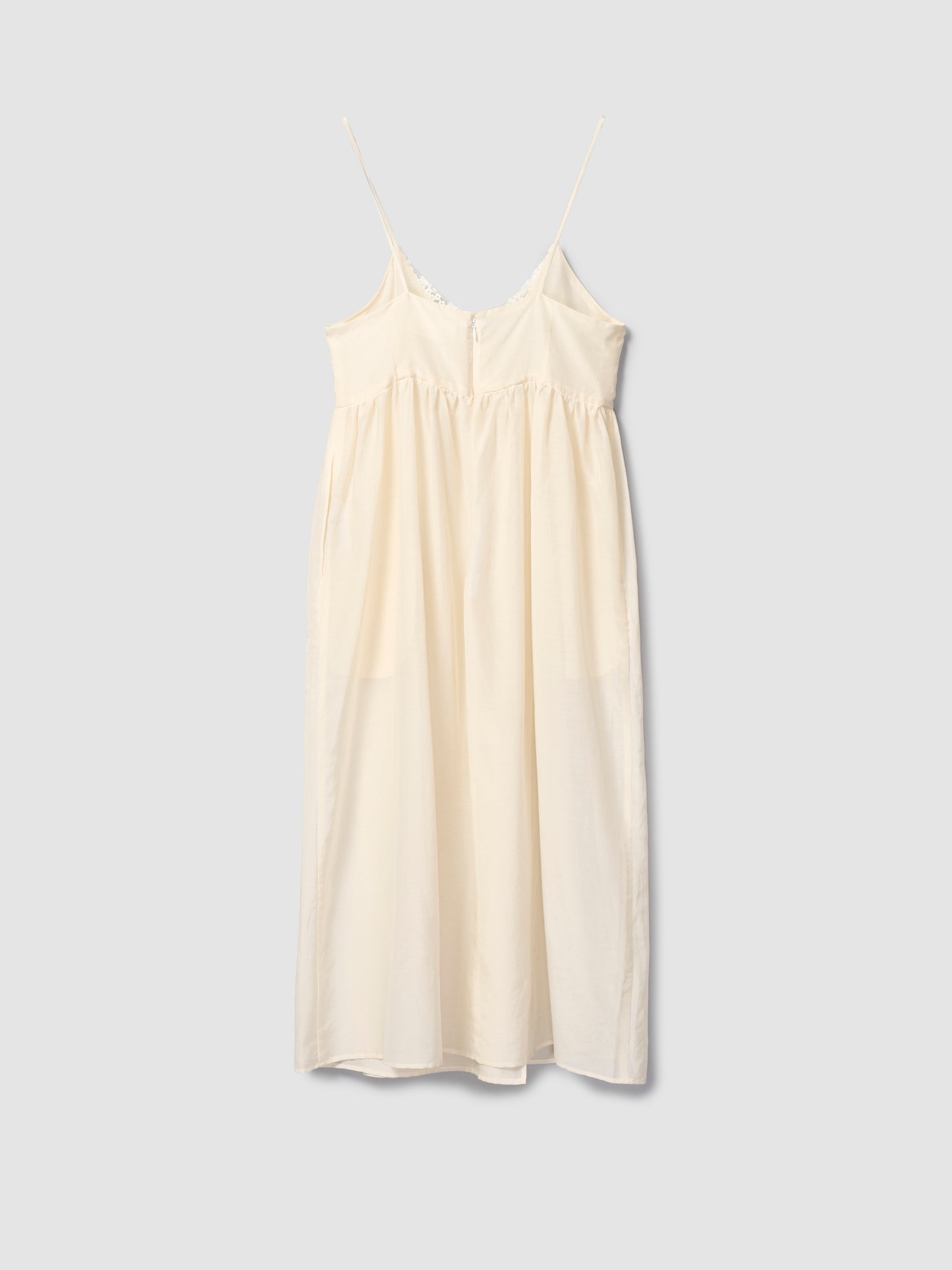 WRAP CAMI DRESS/ SHEER NUDE
