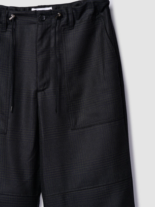 UTILITY PANTS/ NAVY GREEN CHECK