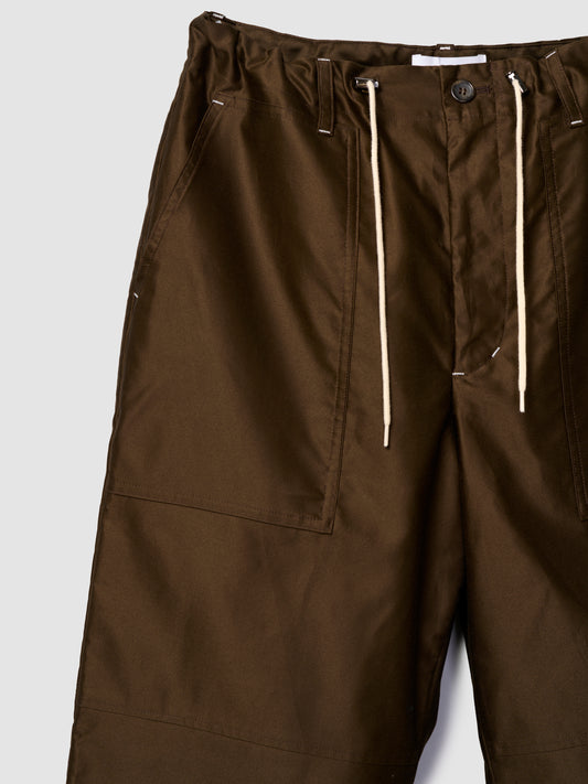 UTILITY PANTS/ BROWN SATEEN