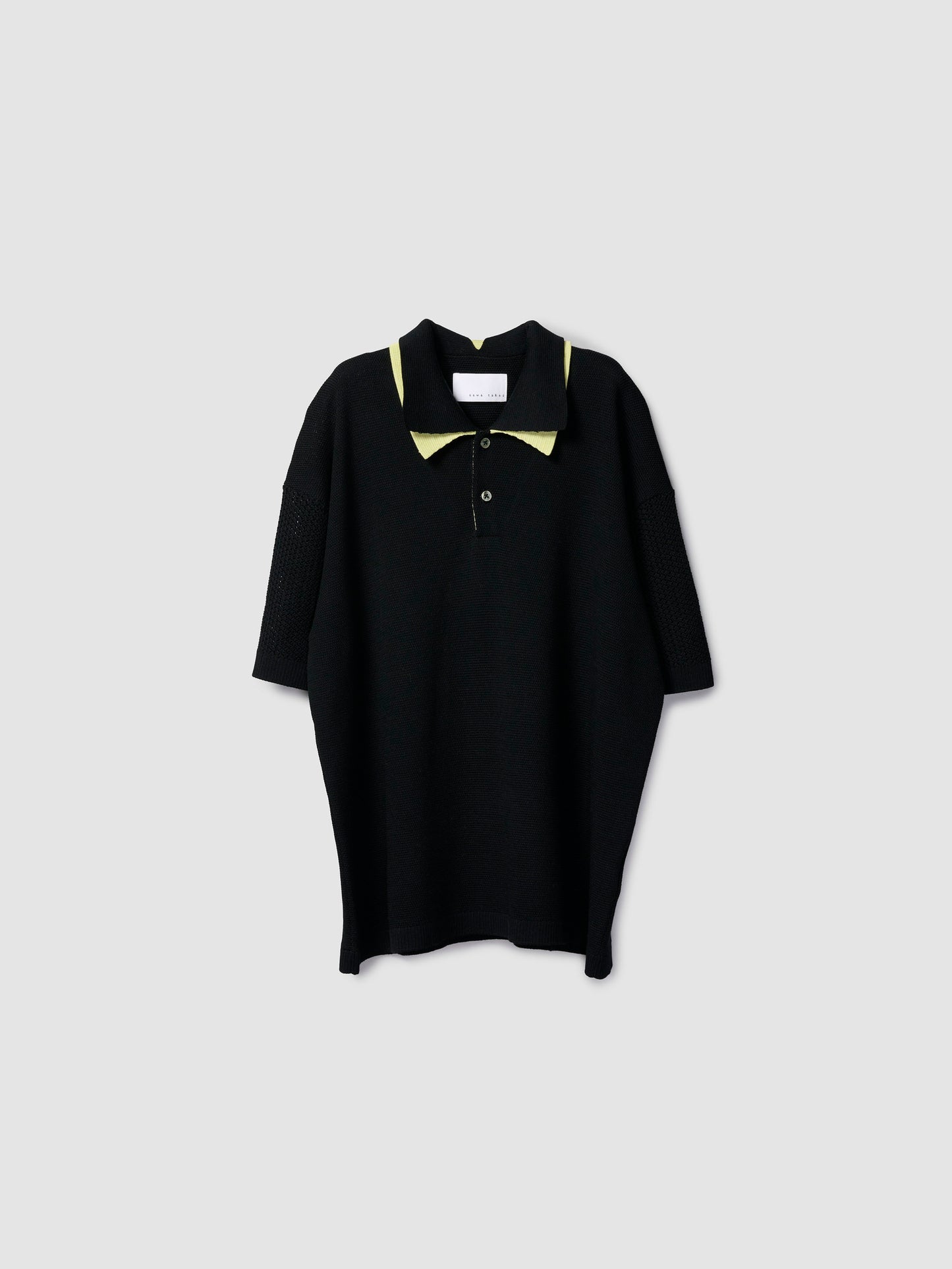 DOUBLE COLLAR POLO/ BLACK