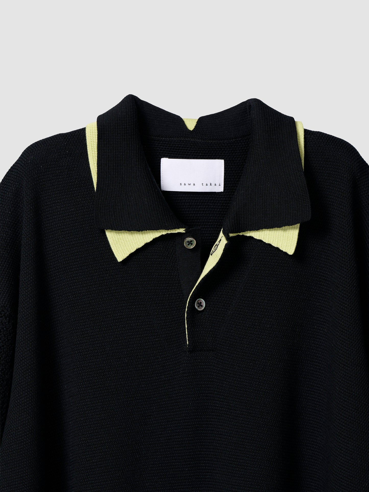 DOUBLE COLLAR POLO/ BLACK