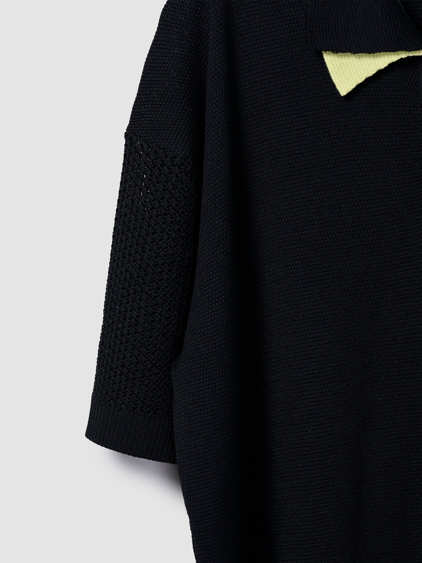 DOUBLE COLLAR POLO/ BLACK