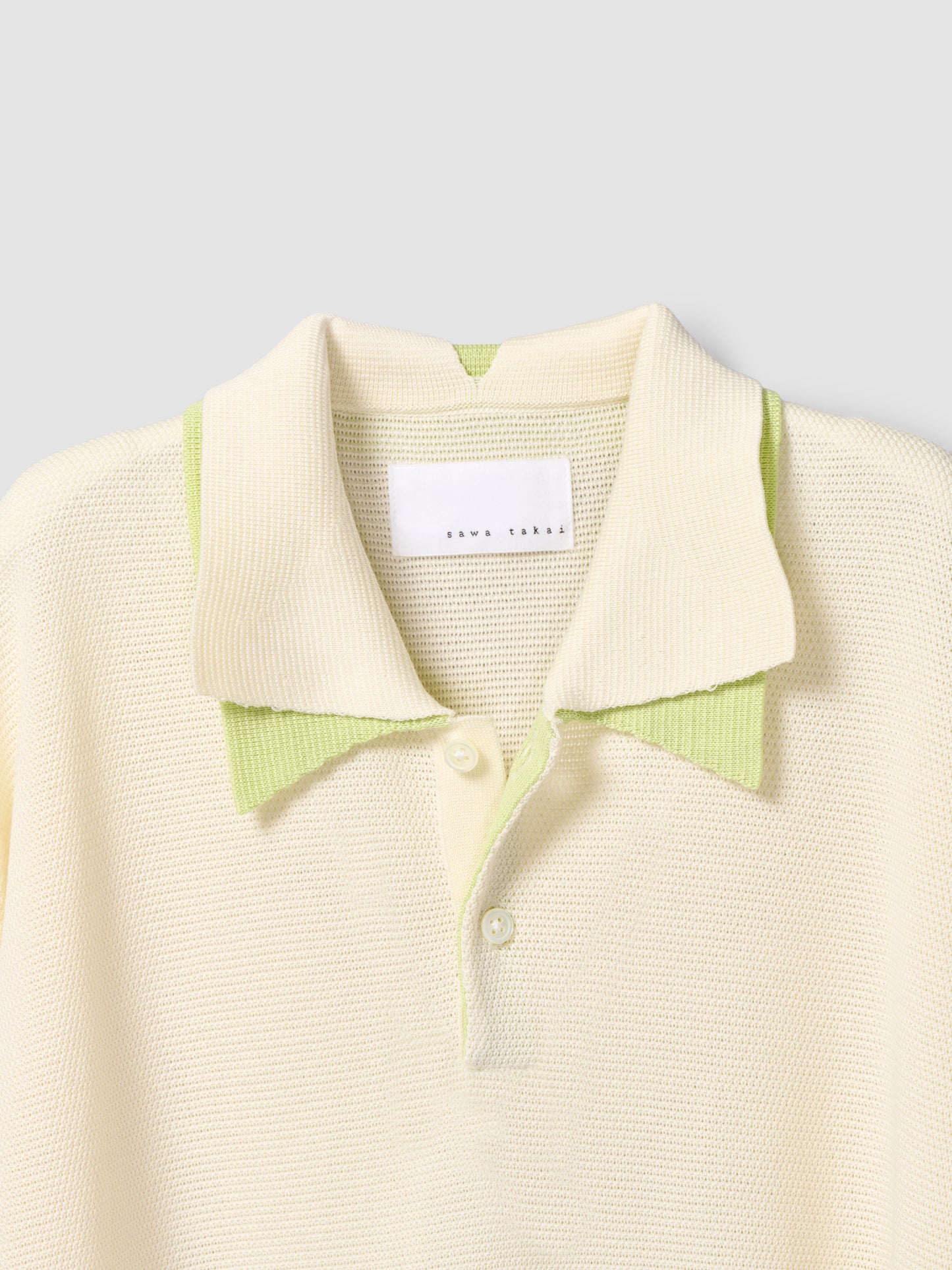 DOUBLE COLLAR POLO/ CREAM