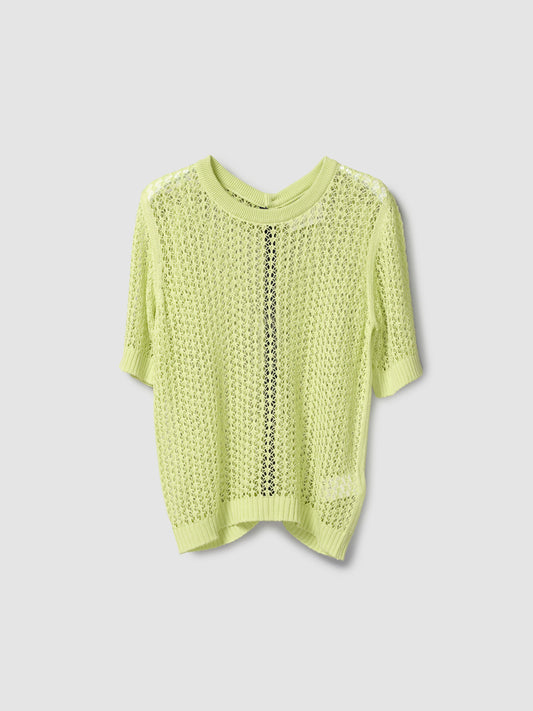 OPEN BACK PULLOVER/ LIME
