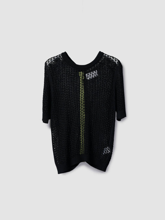 OPEN BACK PULLOVER/ BLACK