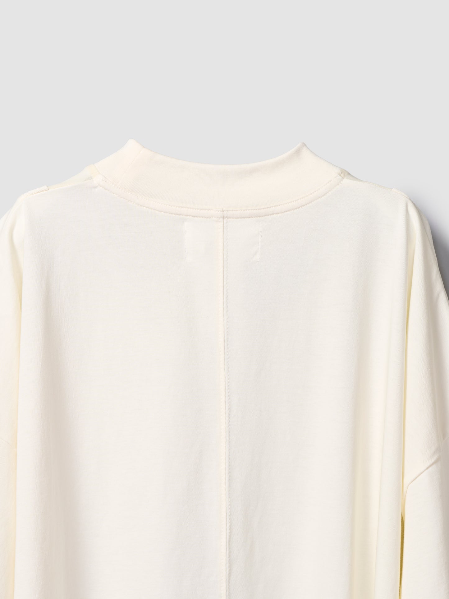 DOUBLE COLLAR MOCK TEE/ OFF WHITE