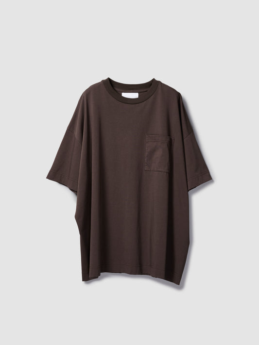 BACK SEAM POCKET TEE/ BROWN