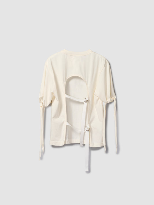 STRAP TEE/ OFF WHITE