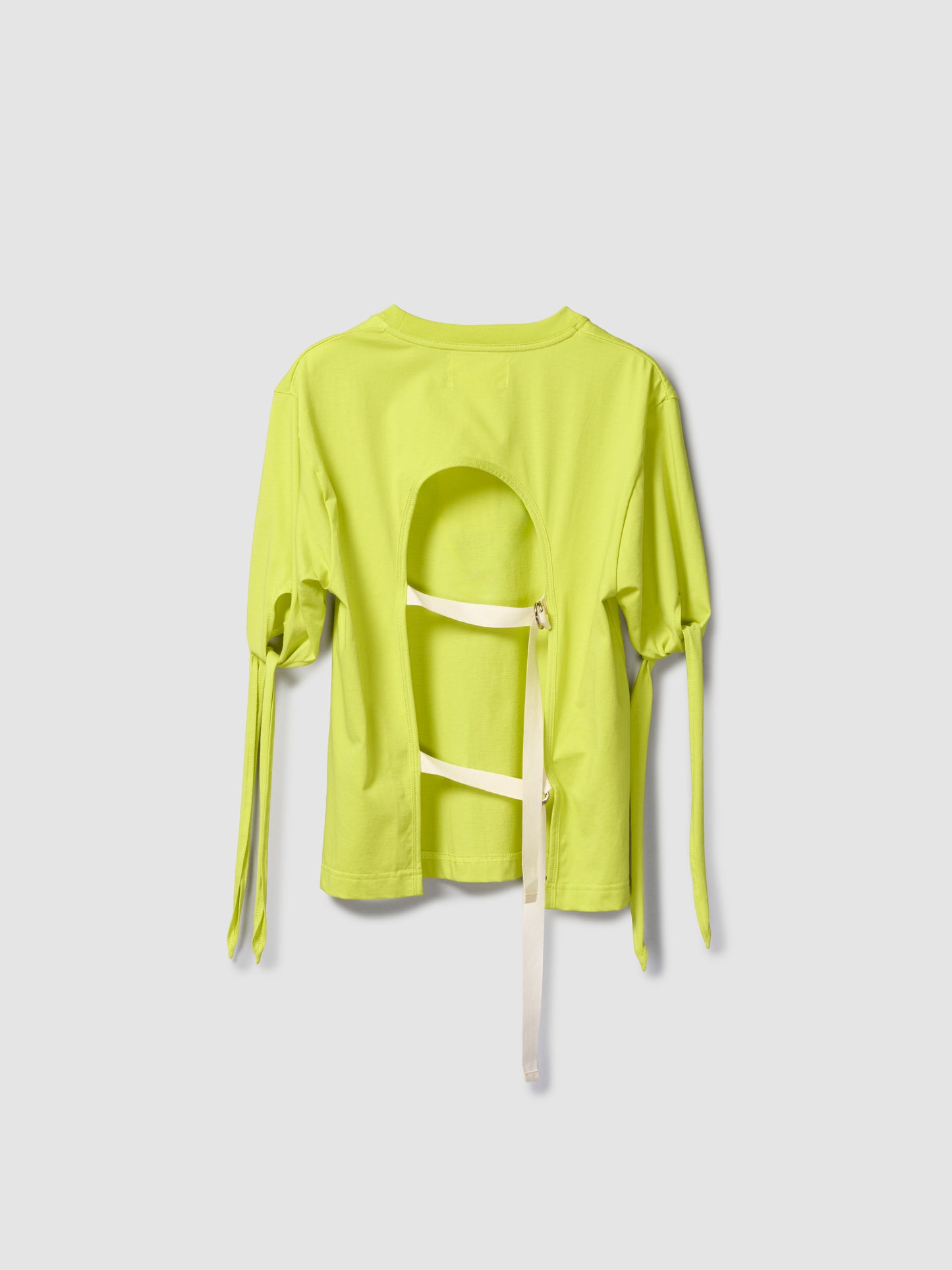 STRAP TEE/ LIME