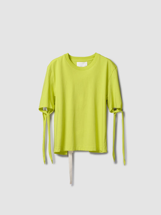 STRAP TEE/ LIME