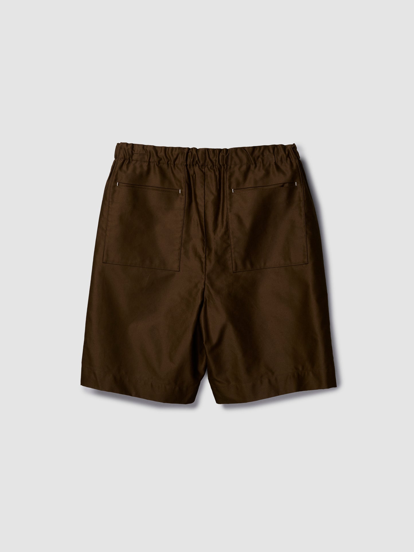 UTILITY SHORTS/ BROWN SATEEN