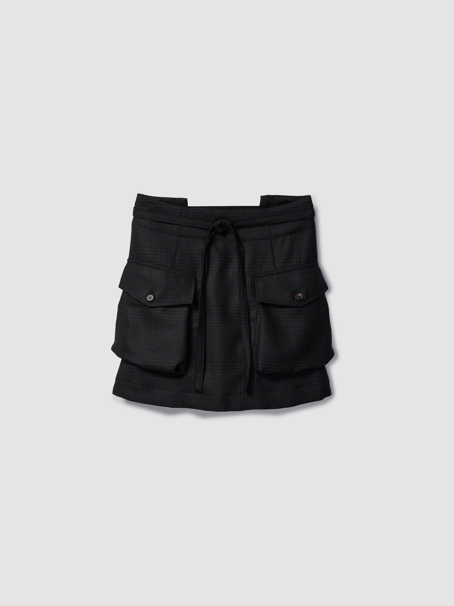 OBI APRON/ NAVY GREEN CHECK