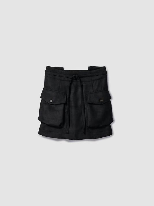 OBI APRON/ NAVY GREEN CHECK