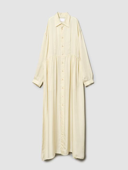 WING SHIRT DRESS/ BUTTER CUPRO TWILL