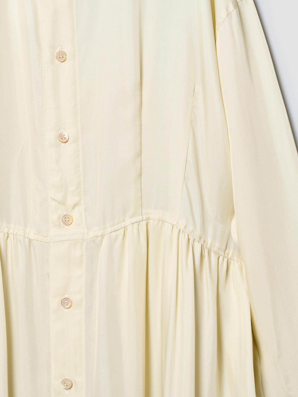 WING SHIRT DRESS/ BUTTER CUPRO TWILL