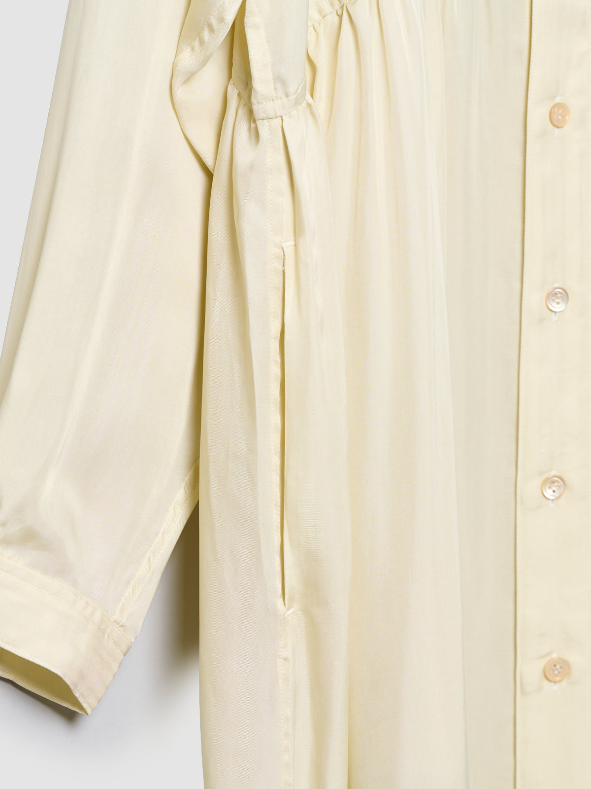 WING SHIRT DRESS/ BUTTER CUPRO TWILL