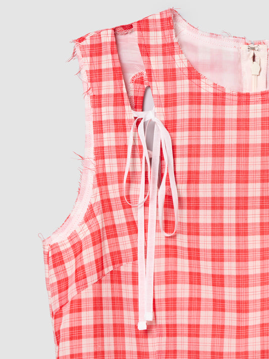 WING DRESS/ RED CHECK