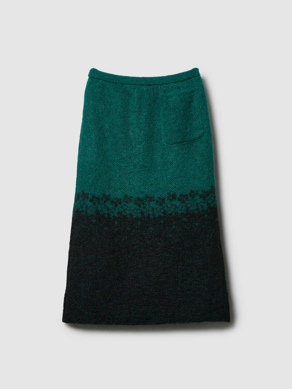 FLOWER FLAKE SKIRT/ GREEN x BLACK