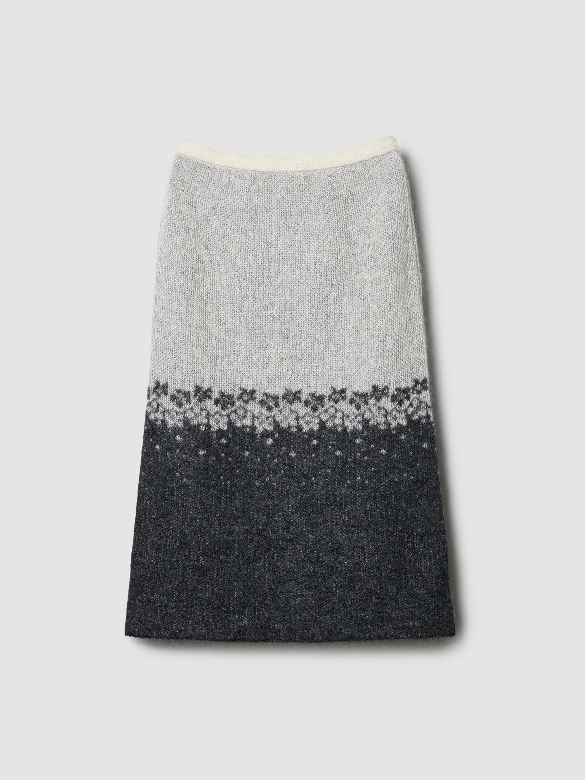 FLOWER FLAKE SKIRT/ GREY x GREY