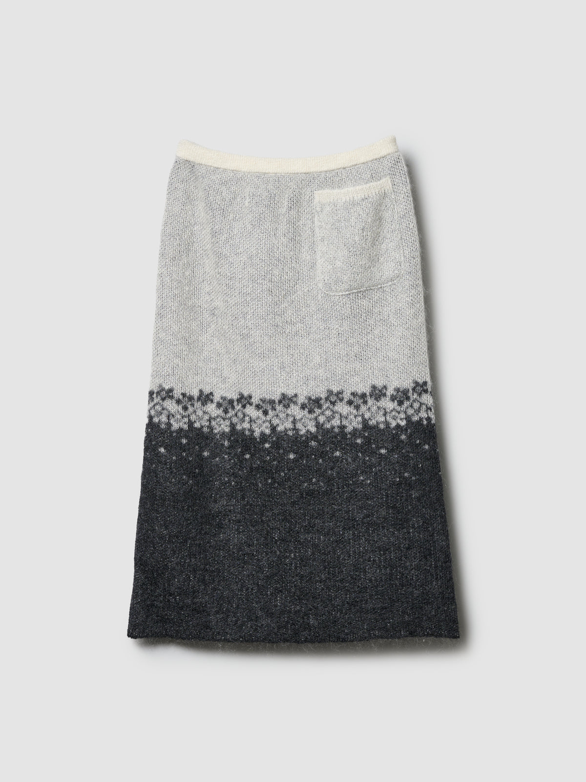 FLOWER FLAKE SKIRT/ GREY x GREY