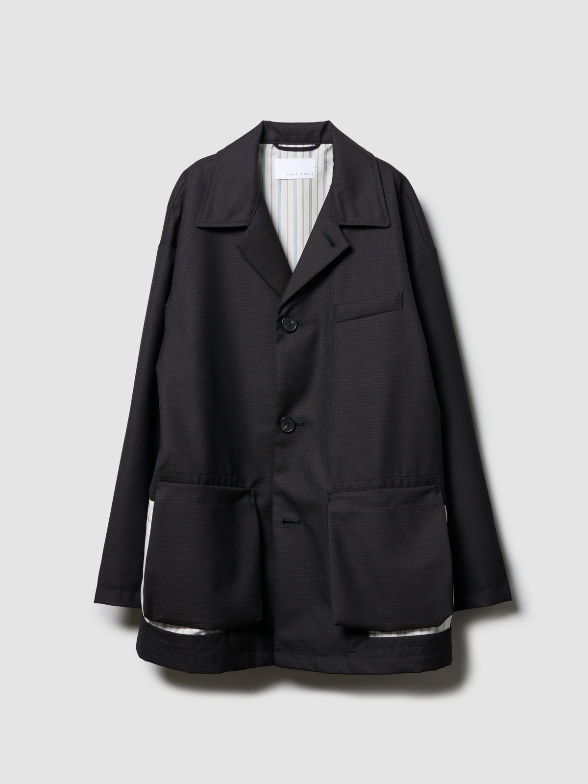 WING JACKET/ NAVY HOUNDSTOOTH