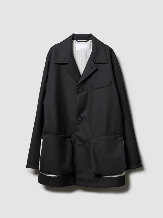 WING JACKET/ NAVY HOUNDSTOOTH