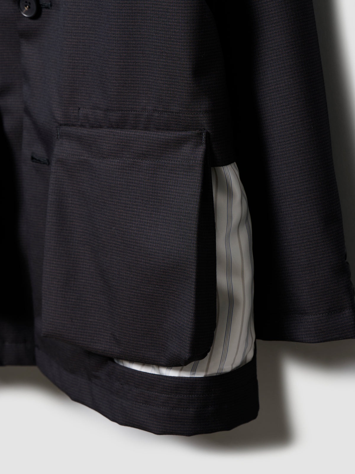 WING JACKET/ NAVY HOUNDSTOOTH