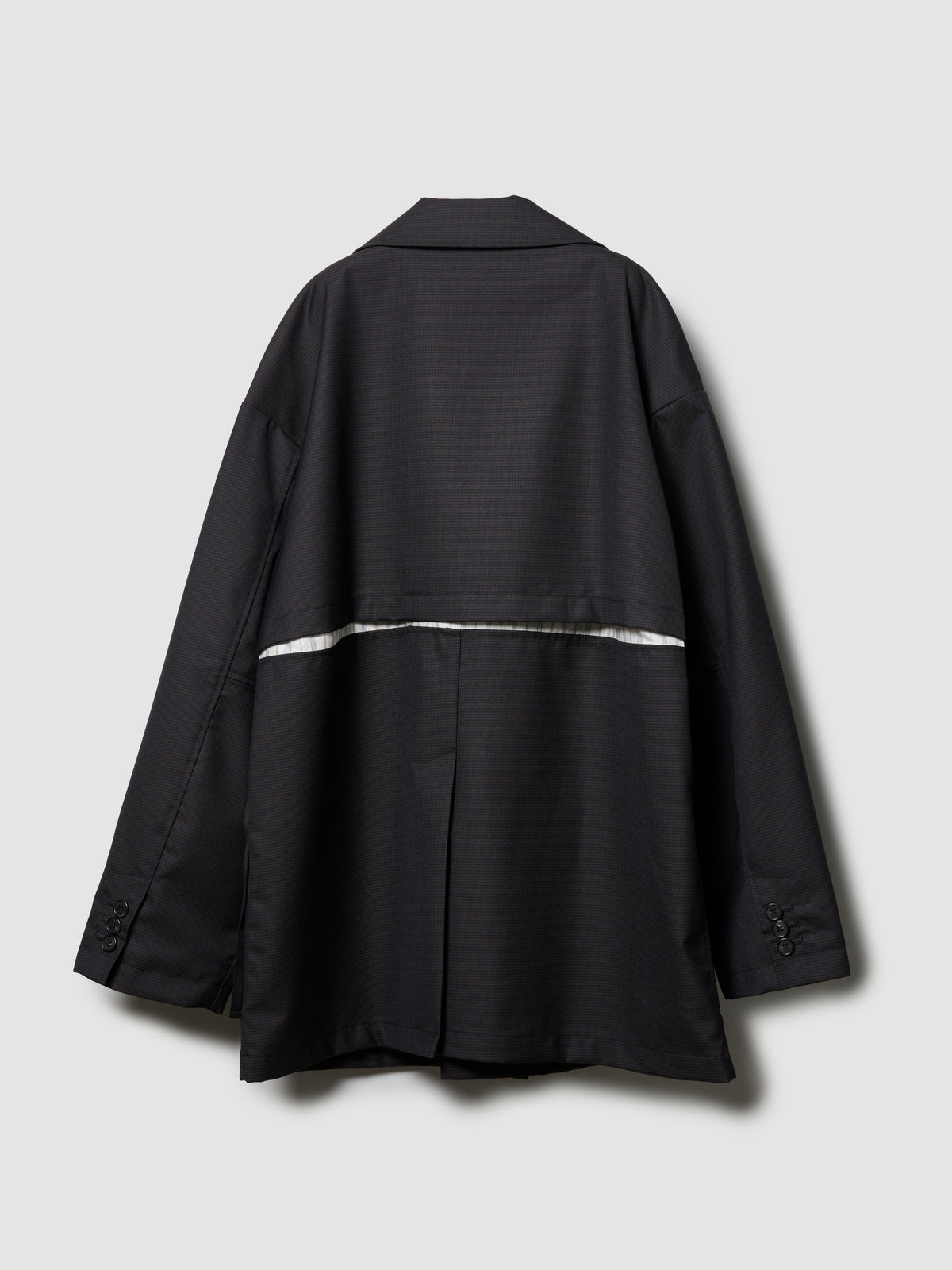WING JACKET/ NAVY HOUNDSTOOTH