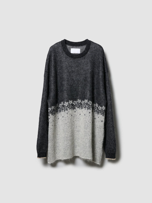 FLOWER FLAKE PULLOVER/ GREY x GREY
