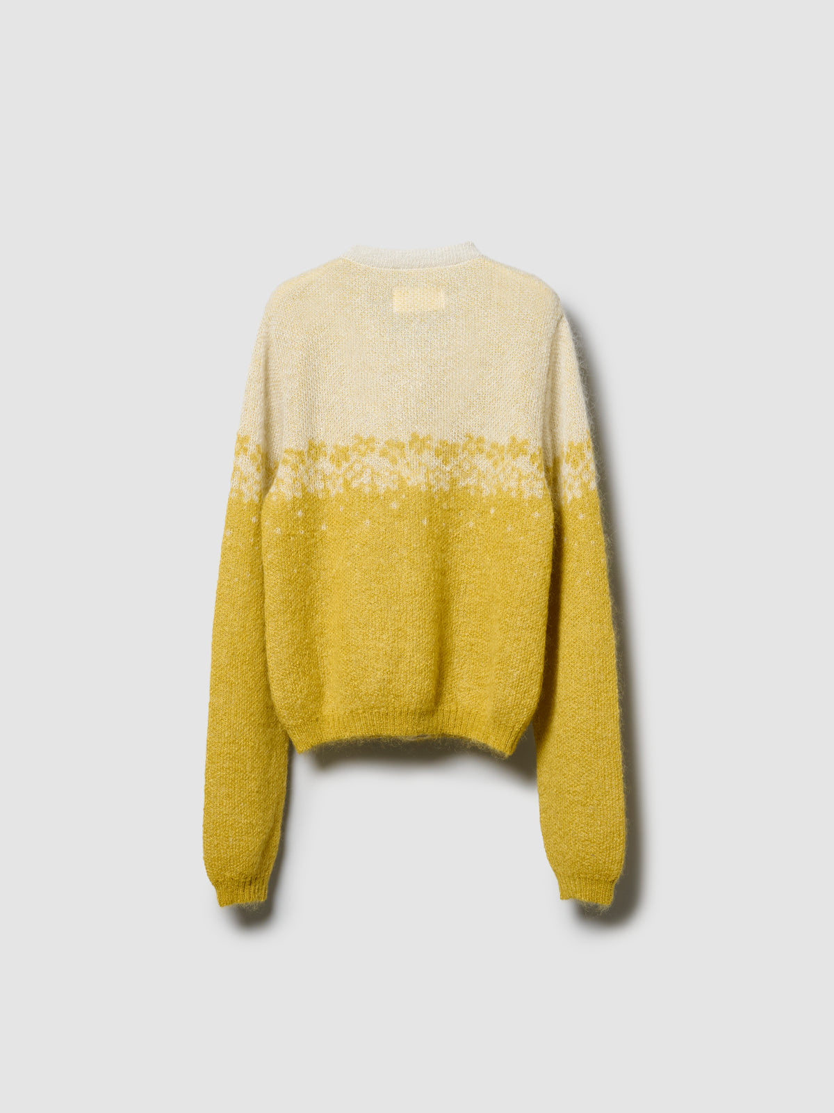 FLOWER FLAKE CARDIGAN/ SNOW x YELLOW