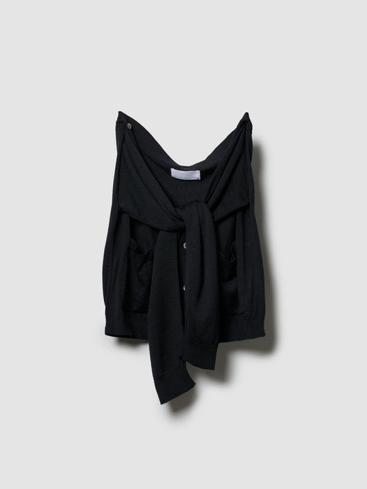 WRAP SWEATER/ BLACK