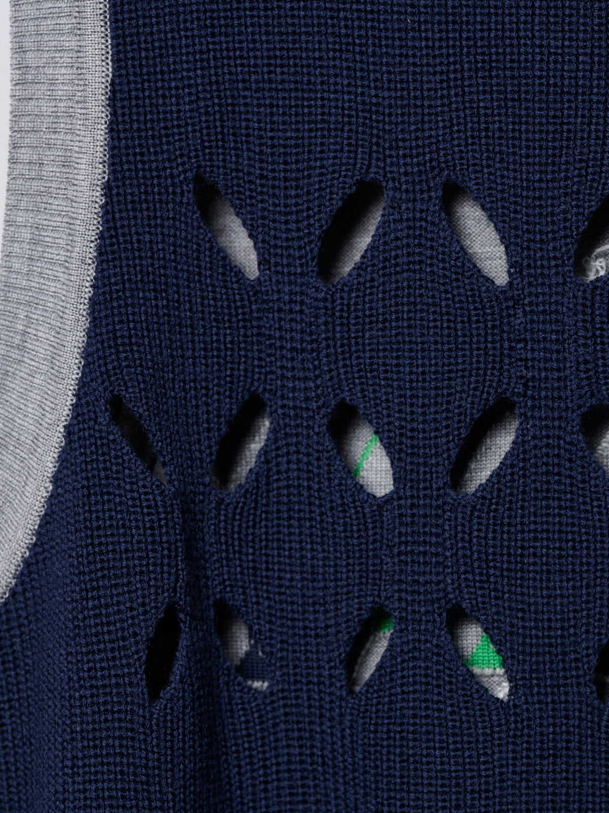 DRIP ARGYLE VEST/ GREY