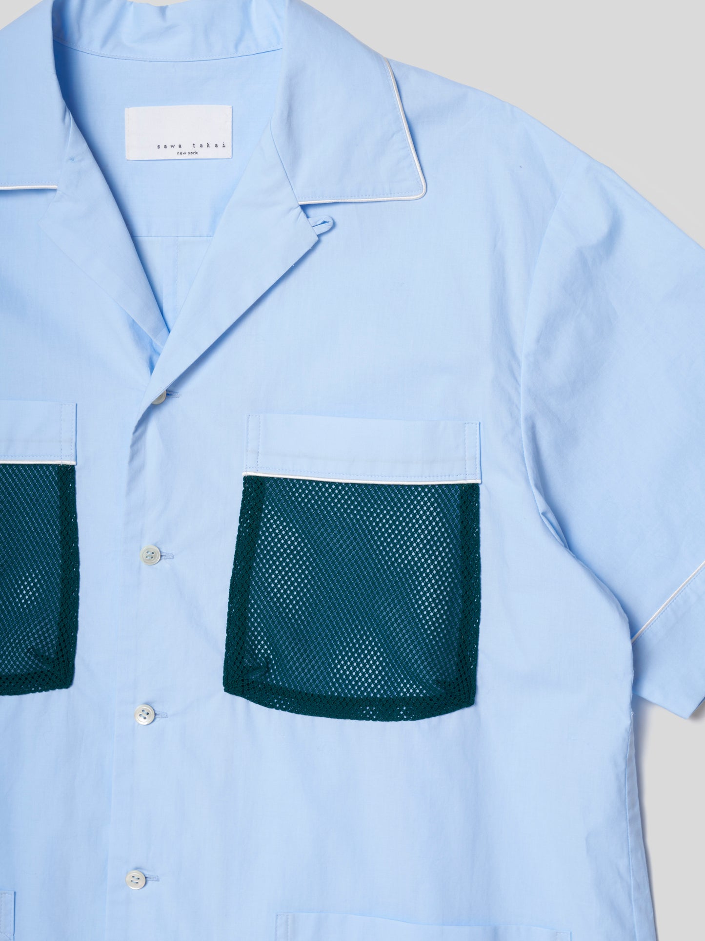 BOWLING SHIRT DRESS/ LT. BLUE
